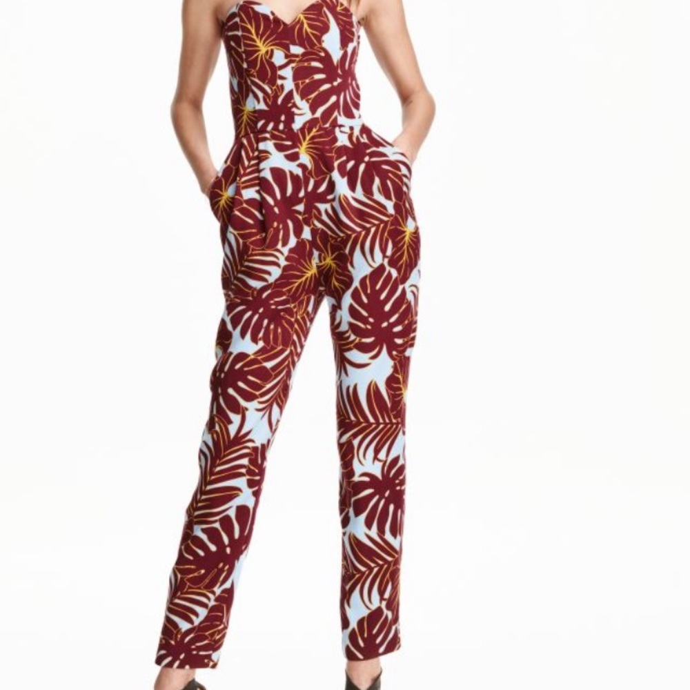 H&M Conscience Floral Print Jumpsuit